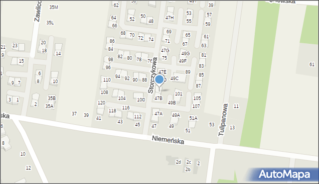 Nowodworce, Niemeńska, 47C, mapa Nowodworce