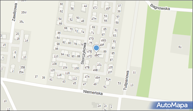 Nowodworce, Niemeńska, 49C, mapa Nowodworce