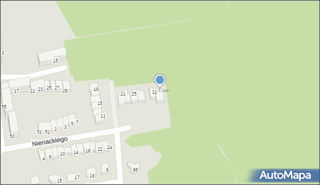 Olsztyn, Nienackiego Zbigniewa, 33, mapa Olsztyna