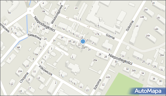 Olsztynek, Niepodległości, 22a, mapa Olsztynek