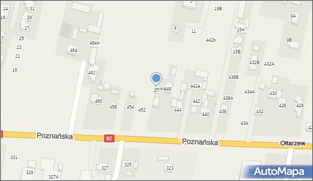 Ołtarzew, Nizinna, 27, mapa Ołtarzew