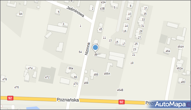 Ołtarzew, Nizinna, 49, mapa Ołtarzew