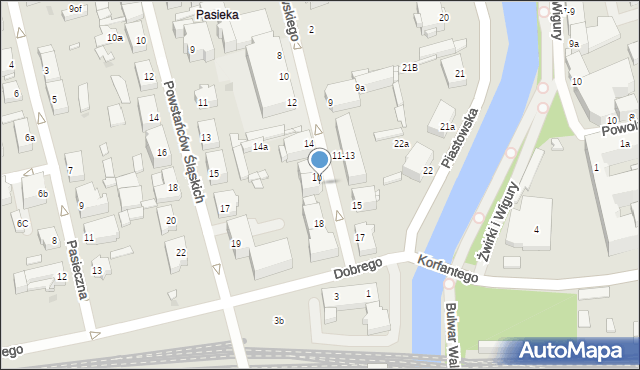 Opole, Niedziałkowskiego Mieczysława, 16a, mapa Opola