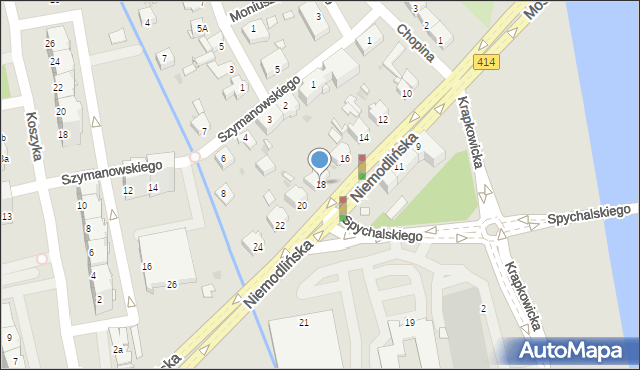 Opole, Niemodlińska, 18, mapa Opola