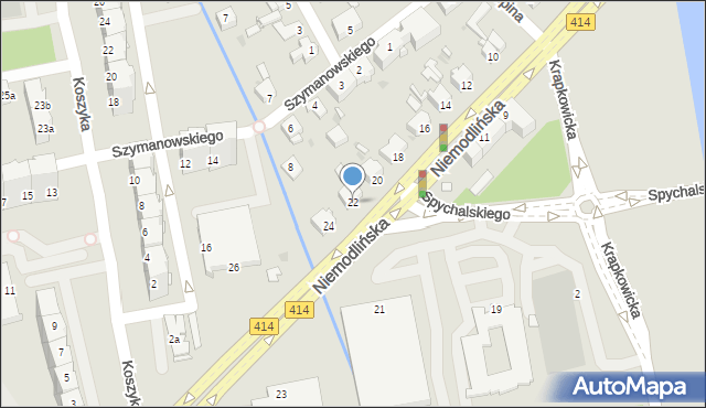 Opole, Niemodlińska, 22, mapa Opola