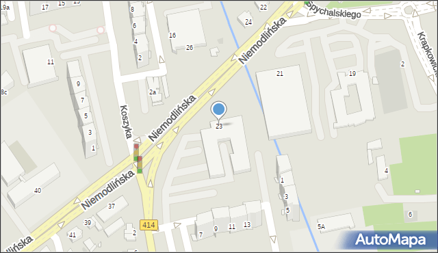 Opole, Niemodlińska, 23, mapa Opola