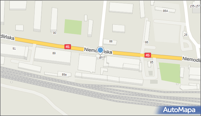 Opole, Niemodlińska, 87, mapa Opola