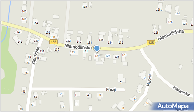 Opole, Niemodlińska, 129, mapa Opola