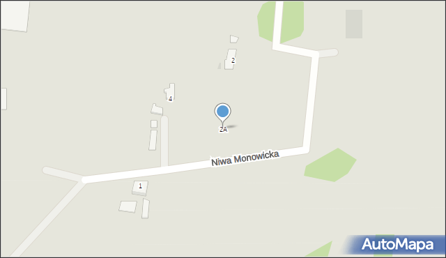 Oświęcim, Niwa Monowicka, 2A, mapa Oświęcimia