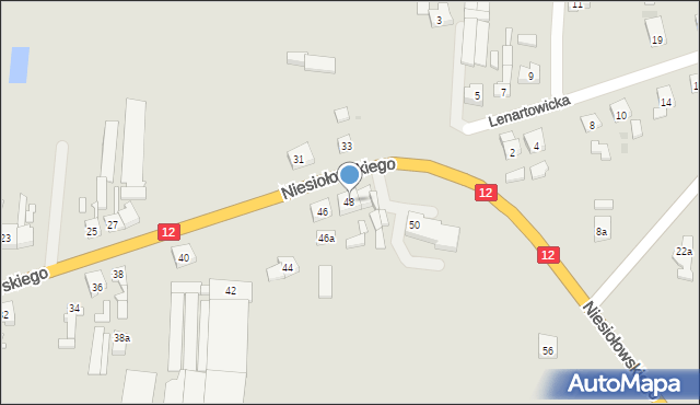 Pleszew, Niesiołowskiego Kazimierza, ks., 48, mapa Pleszew