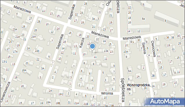 Płock, Niecała, 13, mapa Płock