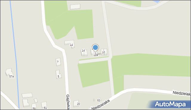 Płock, Niedzielaka Stefana, ks. prał., 12a, mapa Płock