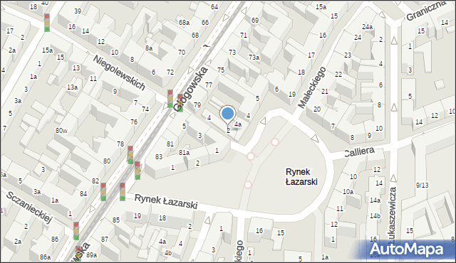 Poznań, Niegolewskich Andrzeja i Władysława, 2, mapa Poznania