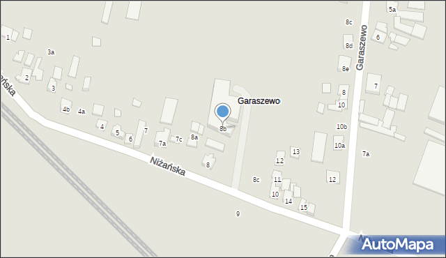 Poznań, Niżańska, 8b, mapa Poznania