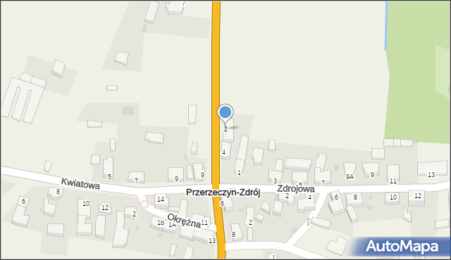 Przerzeczyn-Zdrój, Niemczańska, 2, mapa Przerzeczyn-Zdrój