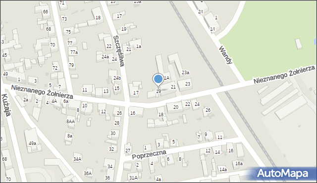 Radzionków, Nieznanego Żołnierza, 19, mapa Radzionków
