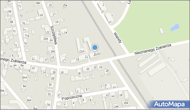 Radzionków, Nieznanego Żołnierza, 23, mapa Radzionków