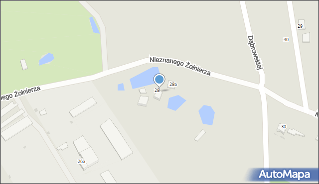 Radzionków, Nieznanego Żołnierza, 28a, mapa Radzionków