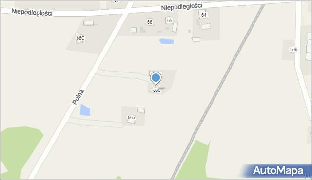 Ruda-Huta, Niepodległości, 66b, mapa Ruda-Huta