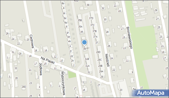 Ruda Śląska, Niedzieli Józefa, ks., 33, mapa Rudy Śląskiej