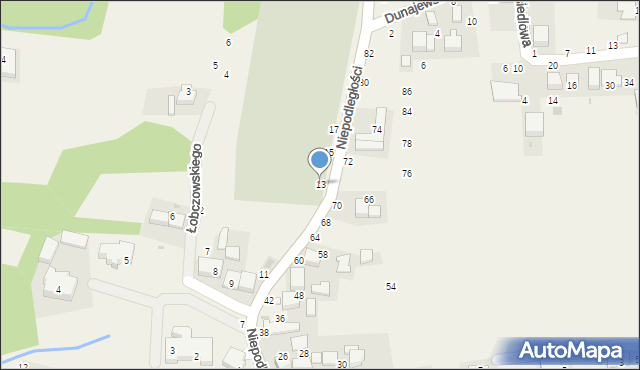 Rudawa, Niepodległości, 13, mapa Rudawa