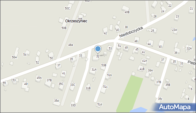 Rybnik, Niedobczycka, 31, mapa Rybnika