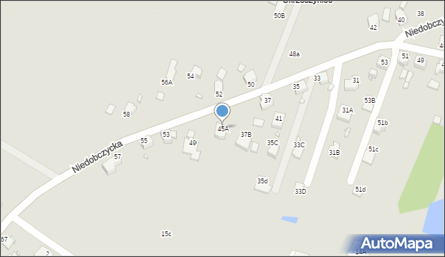 Rybnik, Niedobczycka, 45A, mapa Rybnika