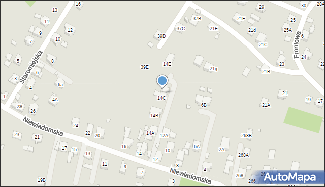 Rybnik, Niewiadomska, 14D, mapa Rybnika