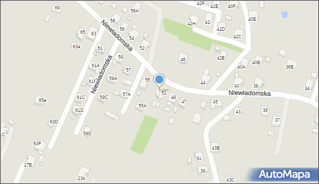 Rybnik, Niewiadomska, 53, mapa Rybnika