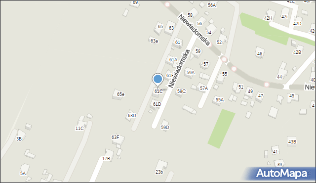 Rybnik, Niewiadomska, 61C, mapa Rybnika