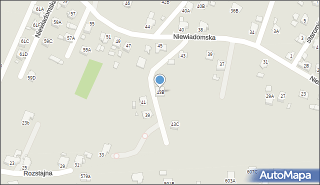 Rydułtowy, Niewiadomska, 43B, mapa Rydułtowy