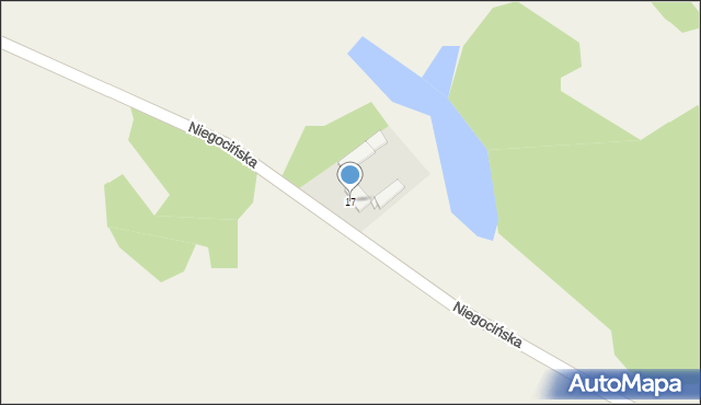 Rydzewo, Niegocińska, 17, mapa Rydzewo