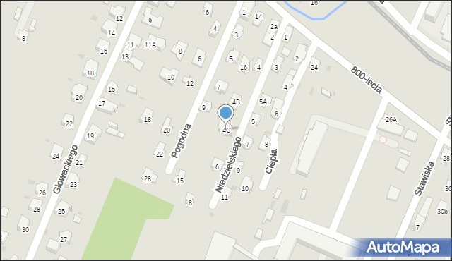 Sanok, Niedzielskiego Kazimierza, dr., 4C, mapa Sanok