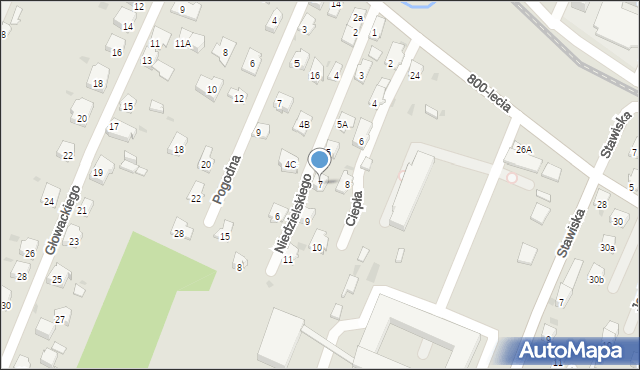 Sanok, Niedzielskiego Kazimierza, dr., 7, mapa Sanok