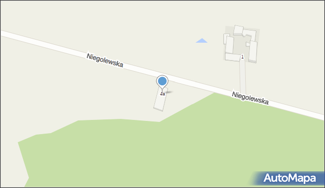 Sędziny, Niegolewska, 4a, mapa Sędziny