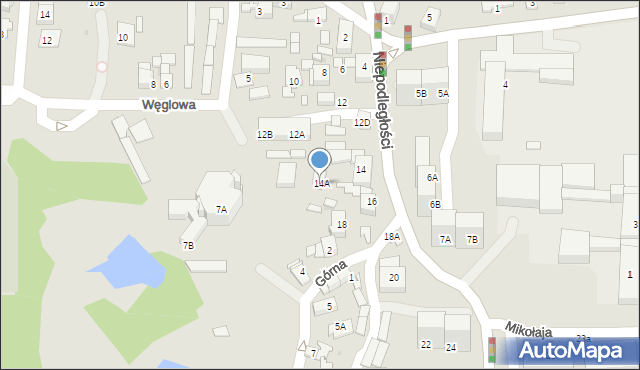Siemianowice Śląskie, Niepodległości, 14A, mapa Siemianowice Śląskie
