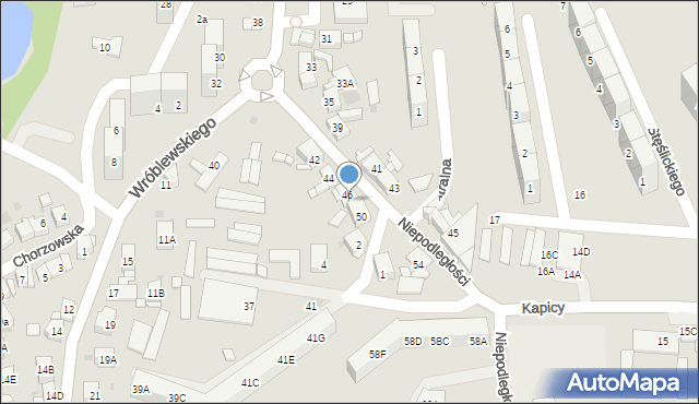 Siemianowice Śląskie, Niepodległości, 48, mapa Siemianowice Śląskie