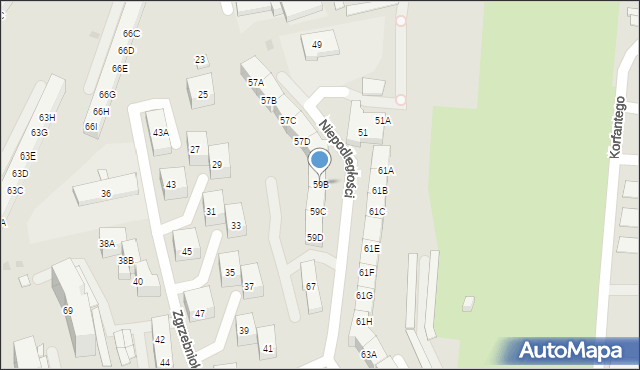 Siemianowice Śląskie, Niepodległości, 59B, mapa Siemianowice Śląskie