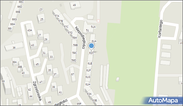 Siemianowice Śląskie, Niepodległości, 61C, mapa Siemianowice Śląskie