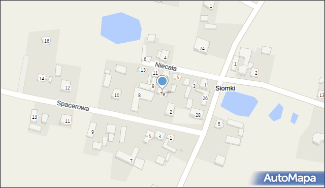 Siomki, Niecała, 7a, mapa Siomki