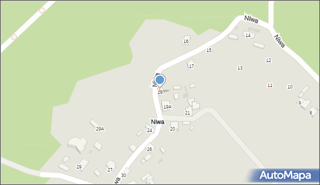 Sławków, Niwa, 19, mapa Sławków