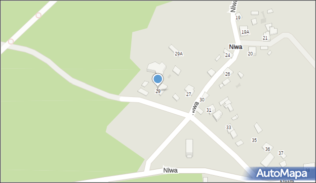 Sławków, Niwa, 29, mapa Sławków