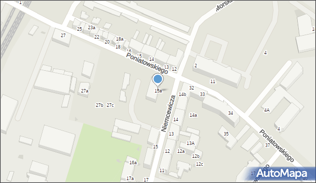 Słupsk, Niemcewicza Juliana Ursyna, 15a, mapa Słupska