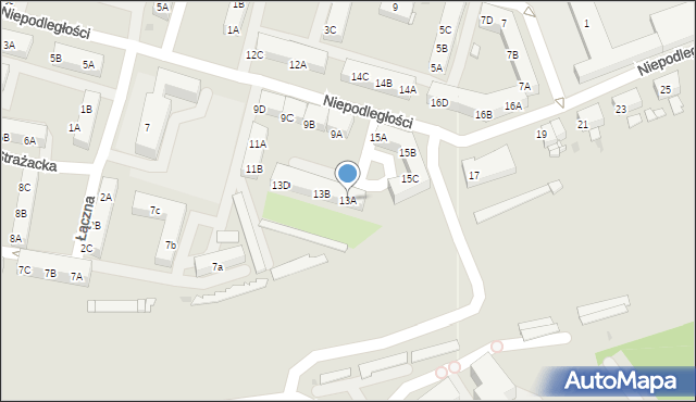 Sosnowiec, Niepodległości, 13A, mapa Sosnowca