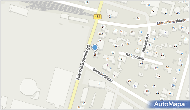 Środa Wielkopolska, Niedziałkowskiego Mieczysława, 28, mapa Środa Wielkopolska