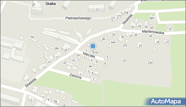 Starachowice, Niecała, 3, mapa Starachowic