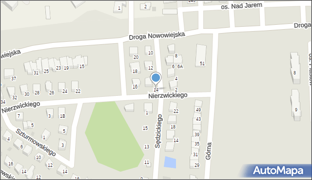 Starogard Gdański, Nierzwickiego Franciszka, 14, mapa Starogard Gdański