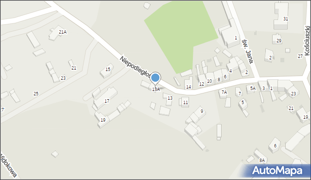 Strzegom, Niepodległości, 13A, mapa Strzegom