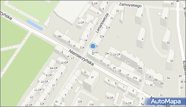 Szczecin, Niemierzyńska, 22, mapa Szczecina