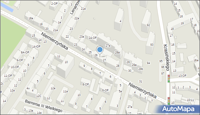 Szczecin, Niemierzyńska, 26b, mapa Szczecina